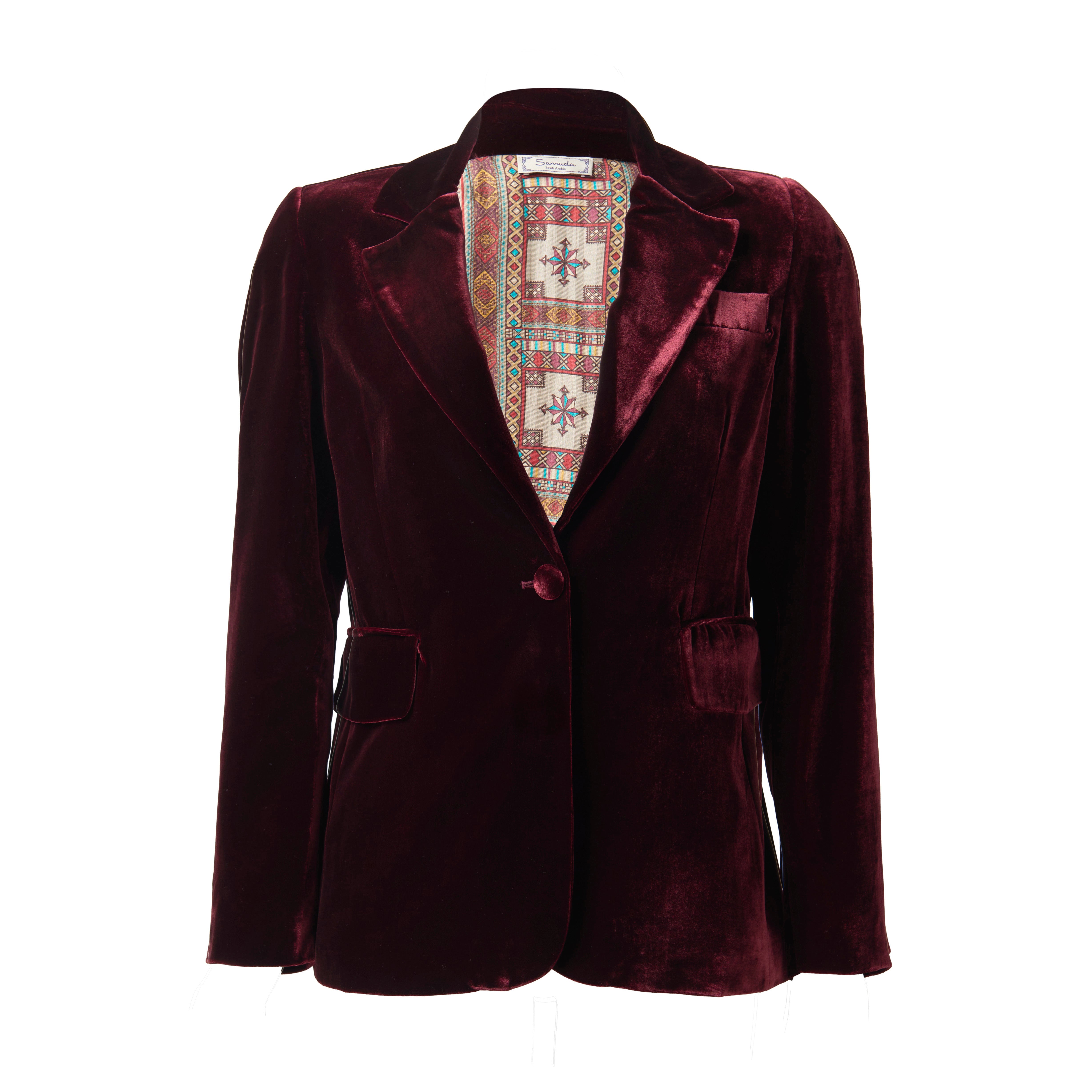 Ornamental Velvet Blazer