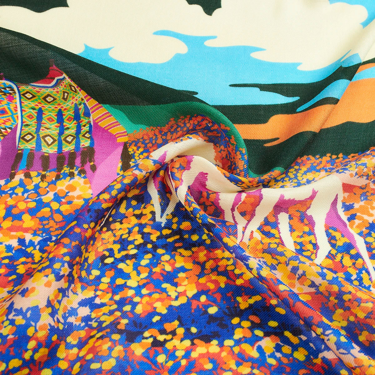 Samuda Scarf in Wool & Silk