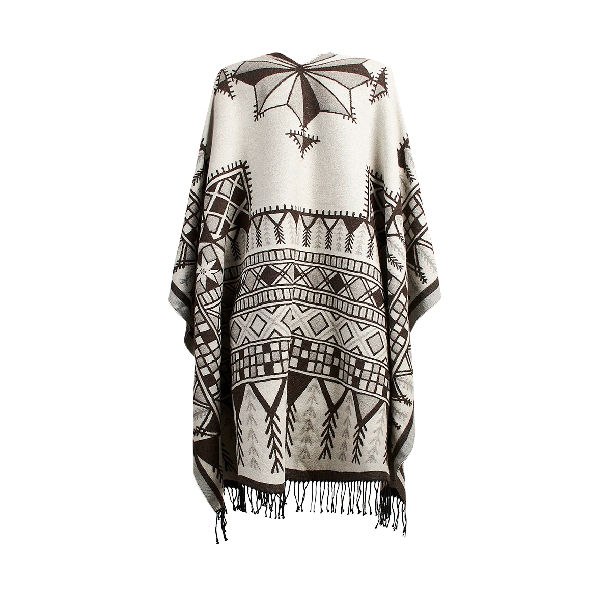 Asir Poncho in Wool