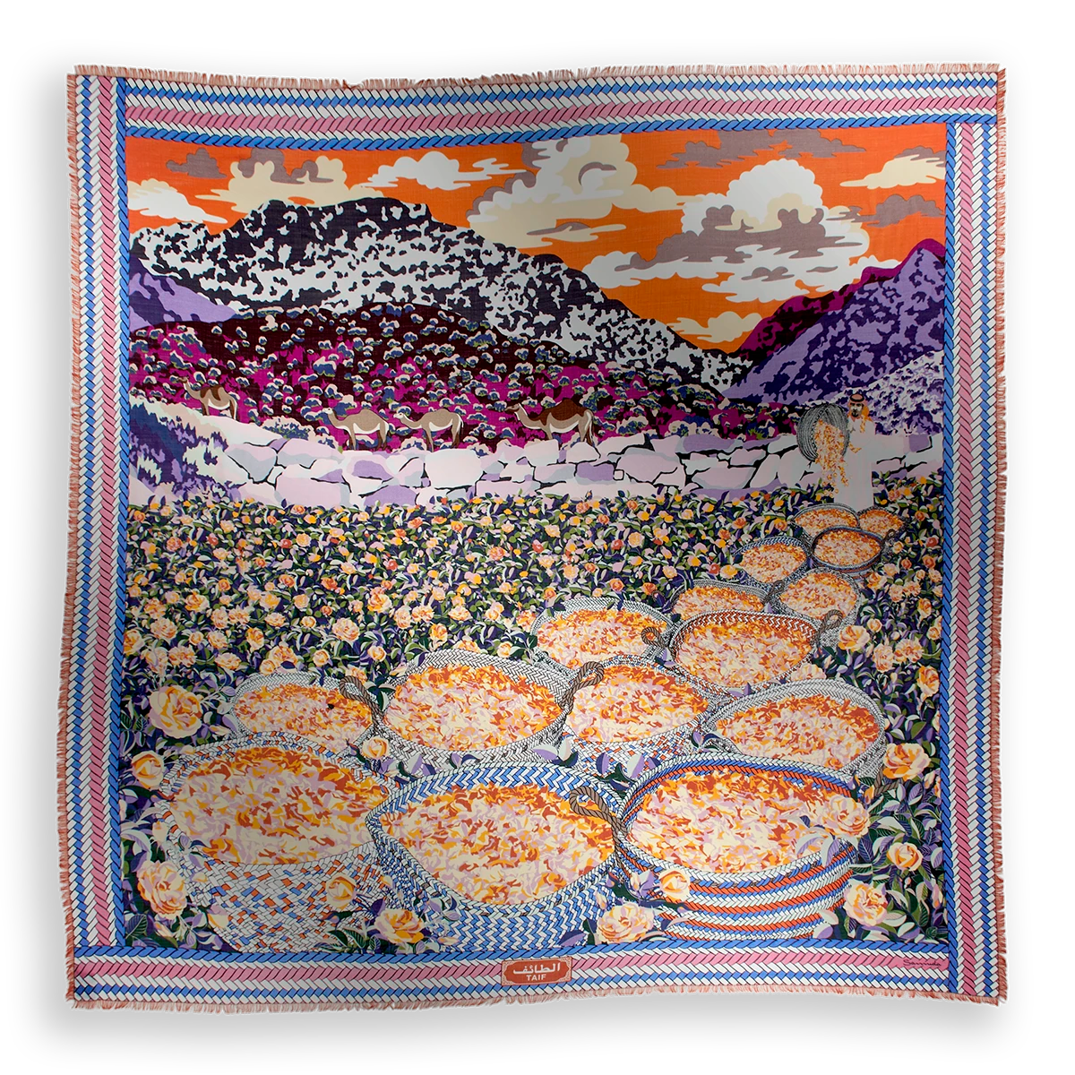 Taif Scarf in Wool & Silk