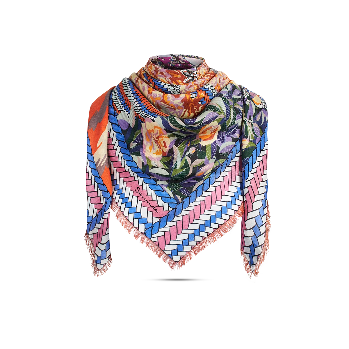 Taif Scarf in Wool & Silk