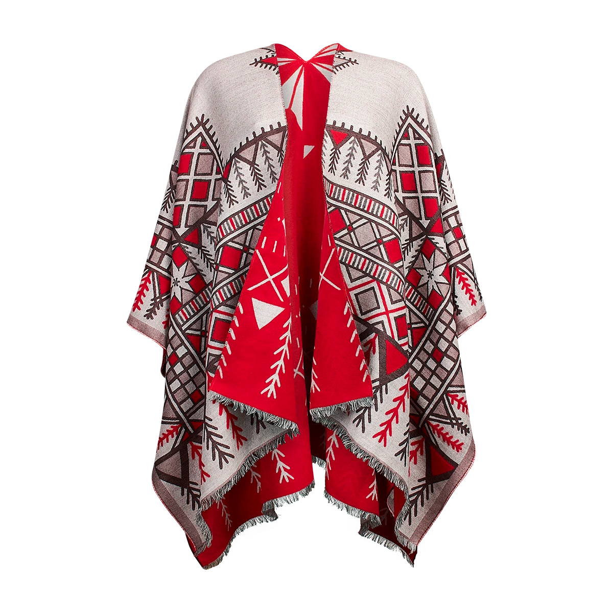 Asir Poncho in Wool