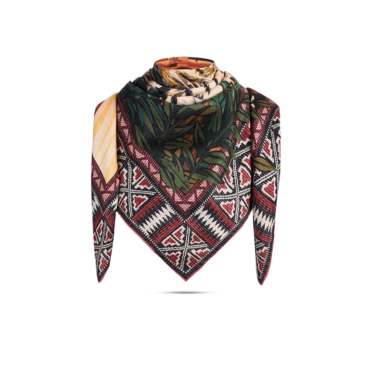 Arabian Leopard Scarf in Cashmere