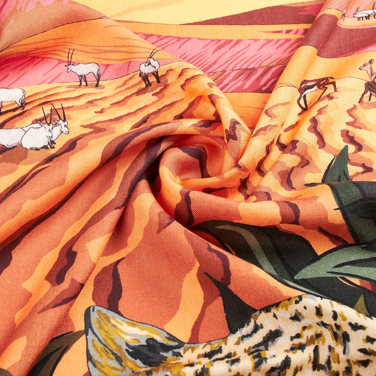 Arabian Leopard Scarf in Cashmere