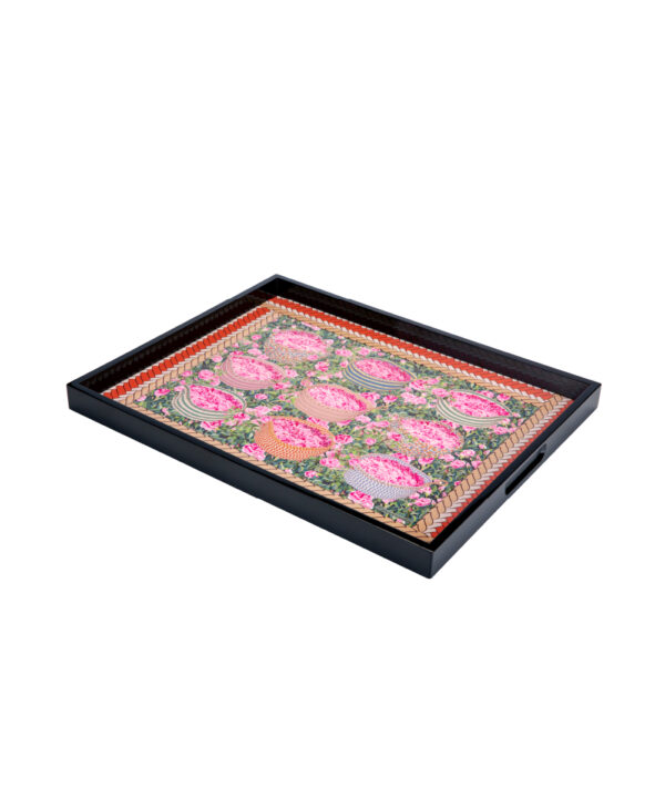 Wooden tray Taif design