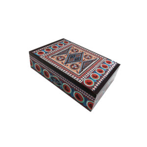 Traditional doors wooden box large - brown
