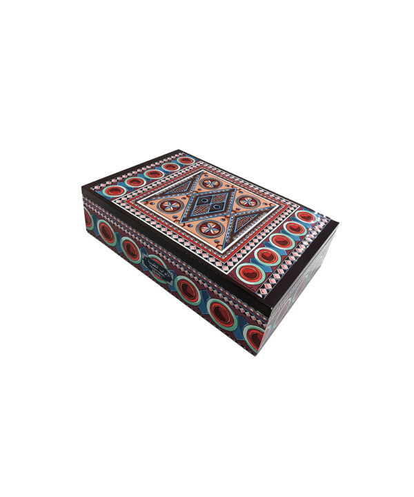 Traditional doors wooden box large - brown