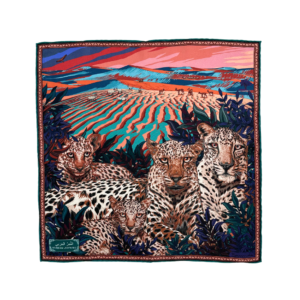 Arabian Leopard silk neckerchief