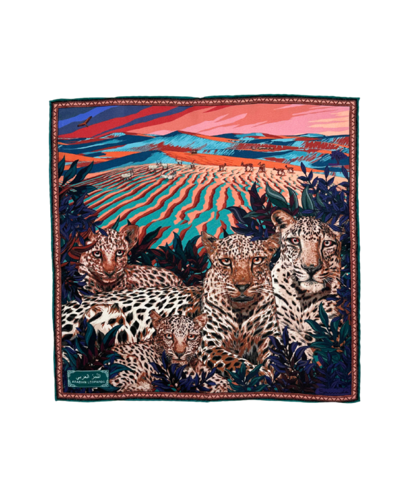 Arabian Leopard silk neckerchief